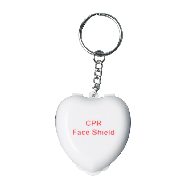 CPR MASK WITH KEYCHAIN CPR FACE SHIELD AED IN MINI HEART BOX , 20 Pcs