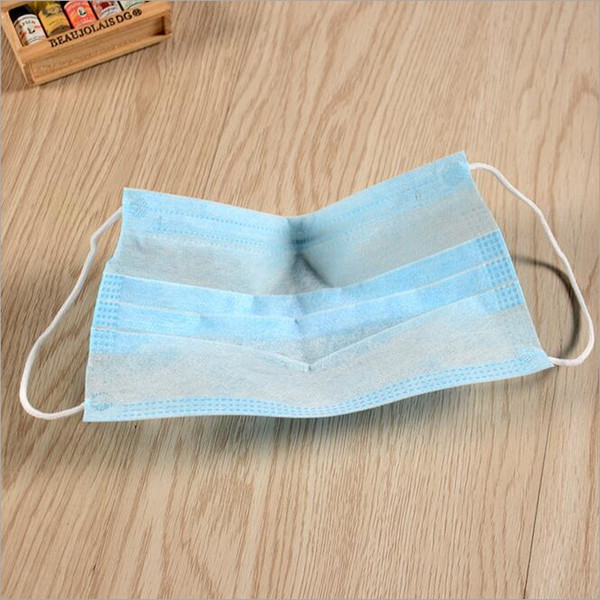 Disposable nonwovens masks three layers of dustproof fog haze sterile adult masks breathable 20pcs