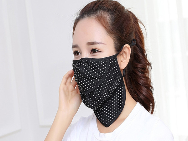 100pcs/lot Fast Shipping Nice Spandex Breathable Anti-dust mask Anti-UV anti-sun proof & gas mask Free Size For Women Gilr