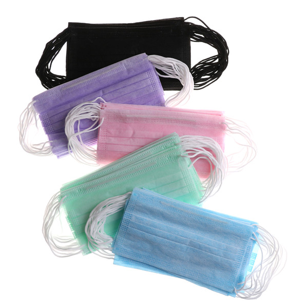 1000pcs Anti-Dust Disposable Non-woven Anti-dust Windproof Masks Surgical Medical Salon Earloop Face Mouth Masks 3 Layer