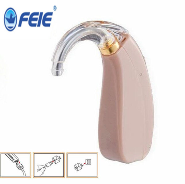 Hearing Aid Digital behind the Ear Amplifier Hearing Aids Device Silver Personal Ear Care Tools MY-201
