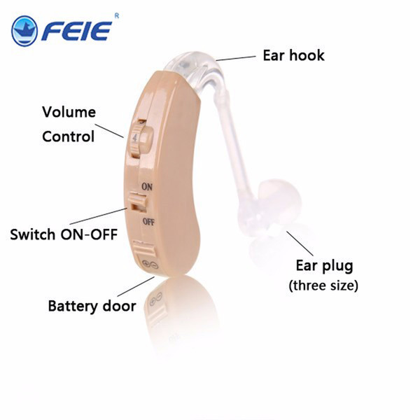 Auditory Apparatus Headset Deaf Behind Analog Hearing Aid Adjustable Tone Mini Device Elderly Deaf Amplifier Free Shipping S-9C