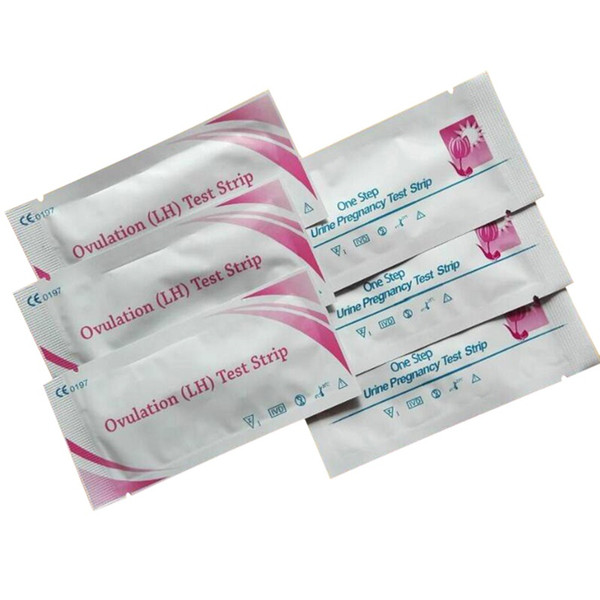 Hot Sale Original Factory Medical 300pcs/LOT Pregnancy Test Strips+200pcs/LOT Ovulation Test Strips New Production Date Free Shipping