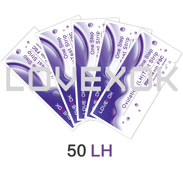 NEW Style Fishion 50 PCS LOVEXOK LH Ovulation Test Strips Personal Home Use Self Test Kit CE And FDA Shipping Fast