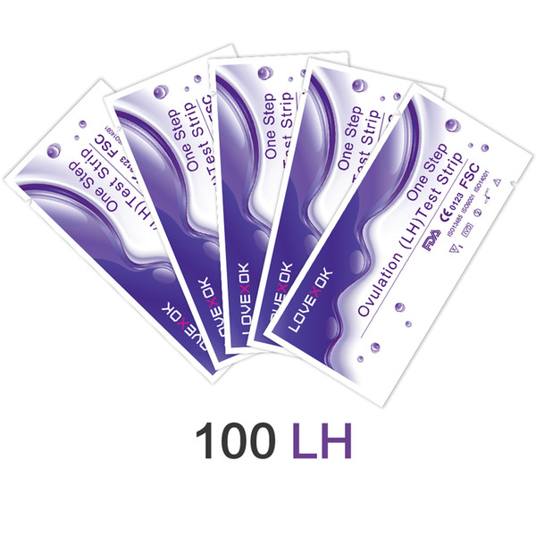 LOVEXOK Woman/Laday 100pcs Medical LH Ovulation Test Strip Sensitivity Higher Than 25 mIU/ml FDA and CE Certificate Free Shipping