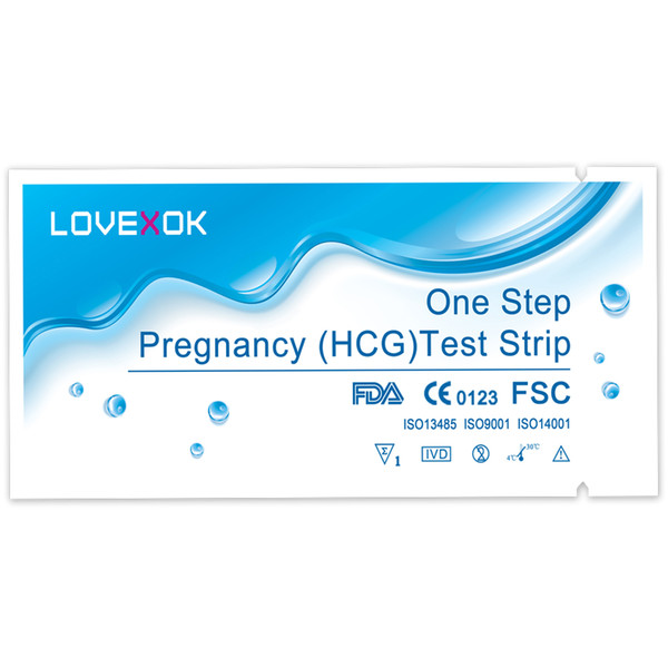 NEW Fishion 50 Pieces LOVEXOK Home Early Pregnancy Test Strips Baby Check CE And FDA Free Shipping Fast