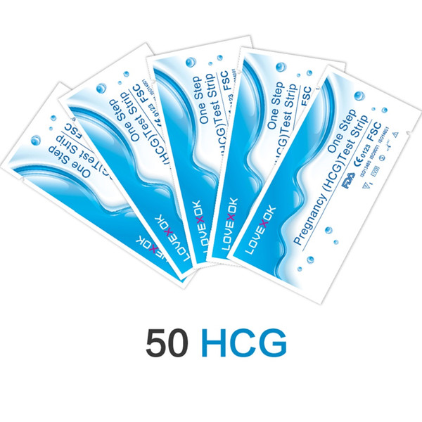 NEW Fishion 50 Pieces LOVEXOK Home Early Pregnancy Test Strips CE And FDA Certificate Shipping Fast