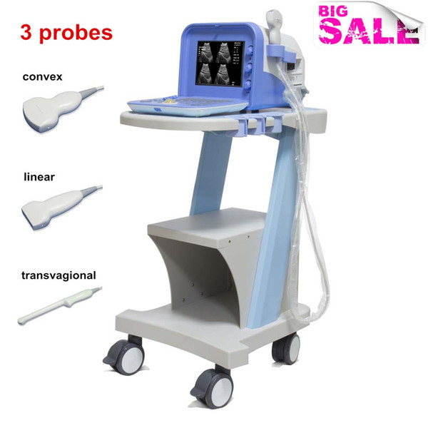 Any three probes obstetric ultrasound scanner, USG, echograph, ultrasound machine human use, portable ultrasonic diagnostic equipment