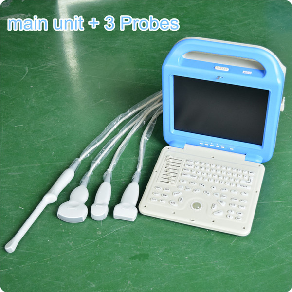USG, explorador ultrasonico laptop ultrasound scanner A5 LCD ultrasound abdonimal scanner for human use with any three probes