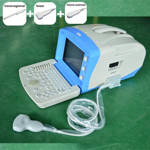 CE and ISO approved human A5 Portable Ultrasound Scanner Machine, Laptop Ultrasound Scanner Diagnostic System,Portable Ultrasound +3 probes