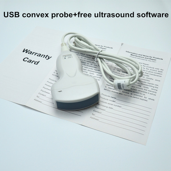 USB ultrasound scanner&ultrasound machine,Pad USB Convex Ultrasound Probe for Windows Laptop, B ultrasound,ecografia equipo veterinario