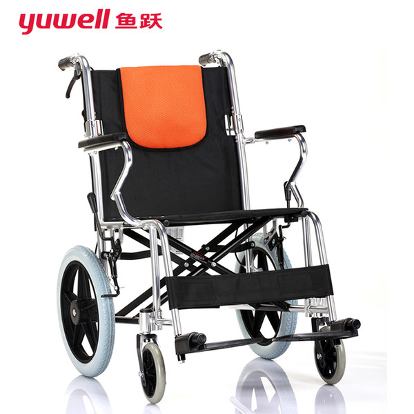 yuwell handicapped wheelchairs for elderly H056C folding portable wheelchairs for the disabled light aluminium disable wheelchair CE FDA