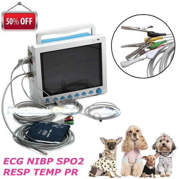 Newest Vet Veterinary Patient Monitor ICU Vital Signs 6-parameter Dog/ Cat