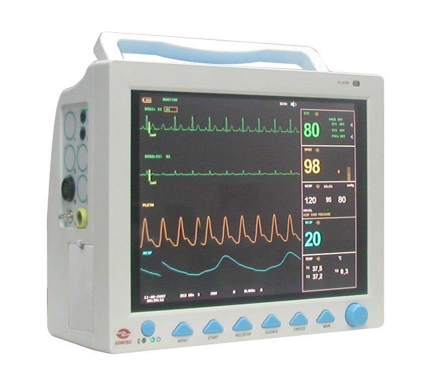 NEW 12.1-inch ICU patient Monitor CMS8000 with +6-parameters ECG NIBP SPO2 RESP TEMP PR (Option Printer, Etco2,IBP,Holder)