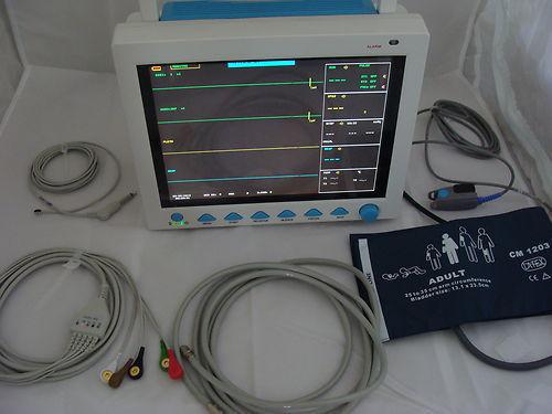 CONTEC patient monitor CMS8000 with six parameters of NIBP,ECG,SPO2,PR,RESP,TEM (Optional Printer)