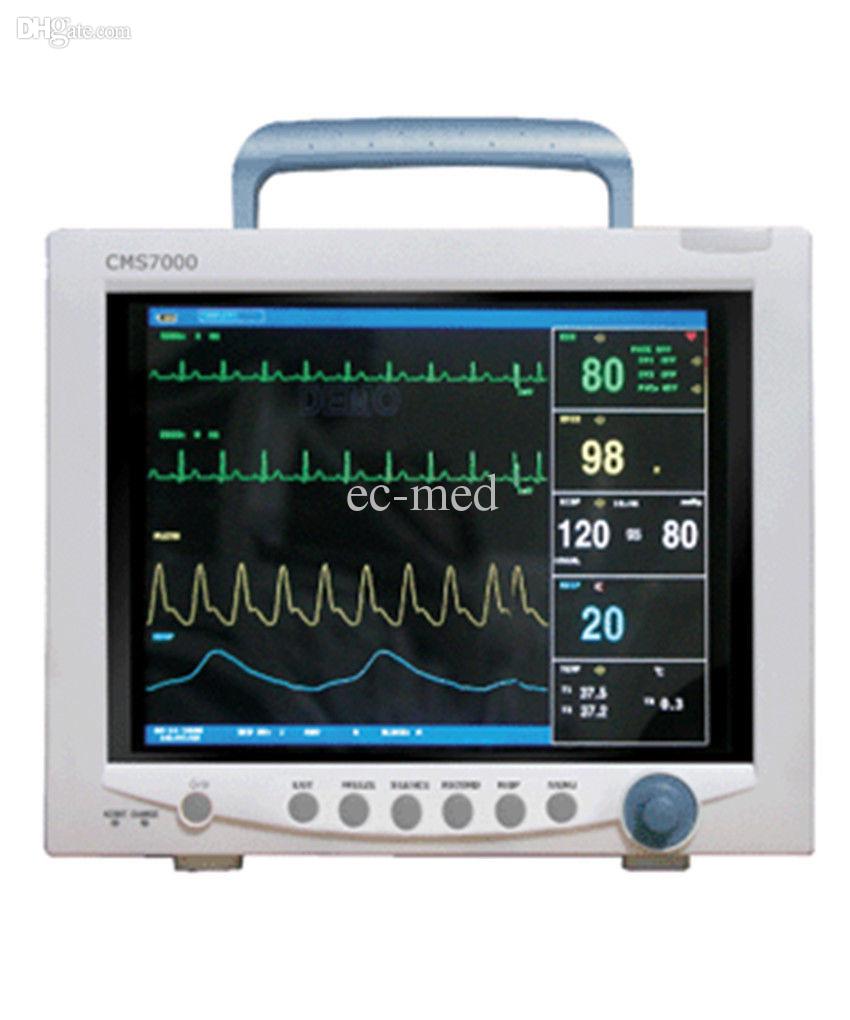 CE Certified Contec CMS7000 Multi-Parameters ICU Patient Monitor,ECG,NIBP,SPO2,RESP,TEMP,PR with Printer,3Ys Warranty