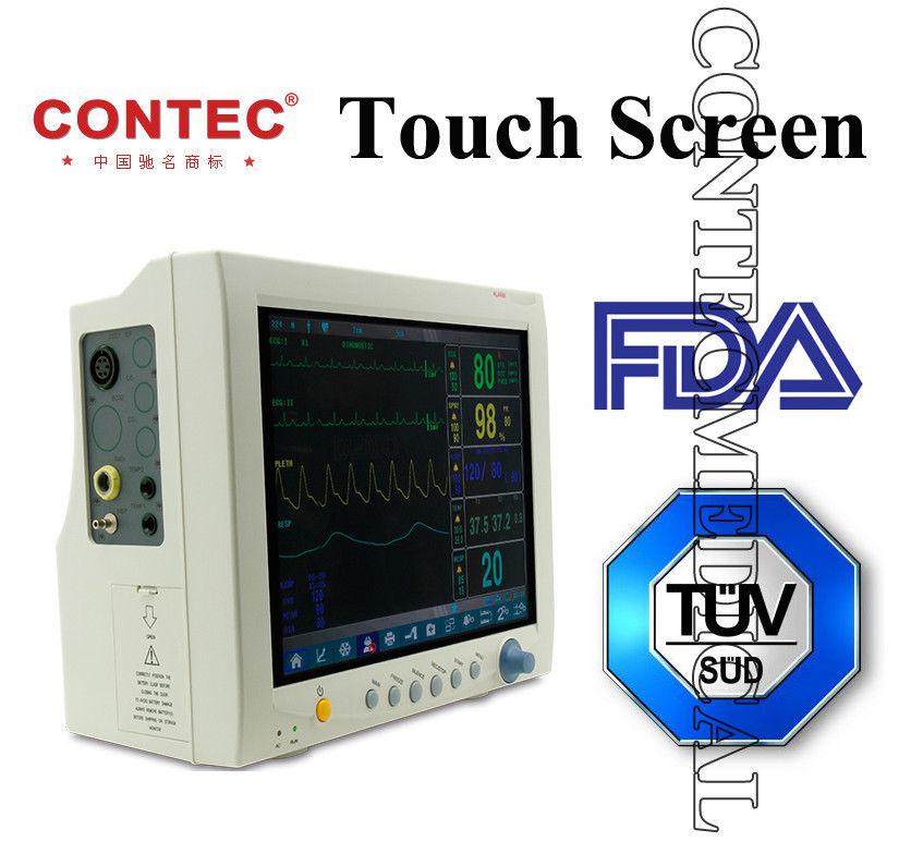 CMS7000-Plus Touch Screen ICU/CCU Patient Monitor,ECG+NIBP+SPO2+RESP+TEMP+PR,Printer optional 12.1