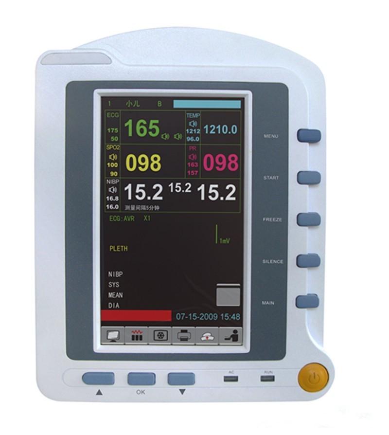 Wholesale- CONTEC CMS6500 Vital signs ICU monitor, Touch Screen with NIBP, SPO2, ECG, PR, Resp, Temp