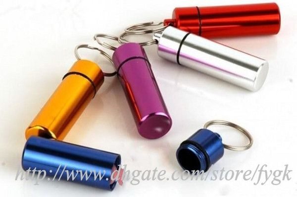 new style Wholesale New style Cheap Outdoor Mini Pocketable Waterproof Aluminum bottle WaterProof Box free shipping