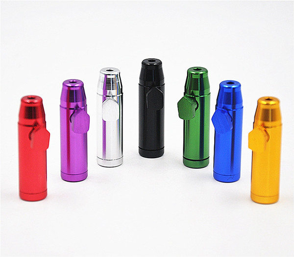 bullet aluminum metal snuff snorter smoking pipe shisha hookah grinder gift rolling machine paper glass bong vaporizer pill box