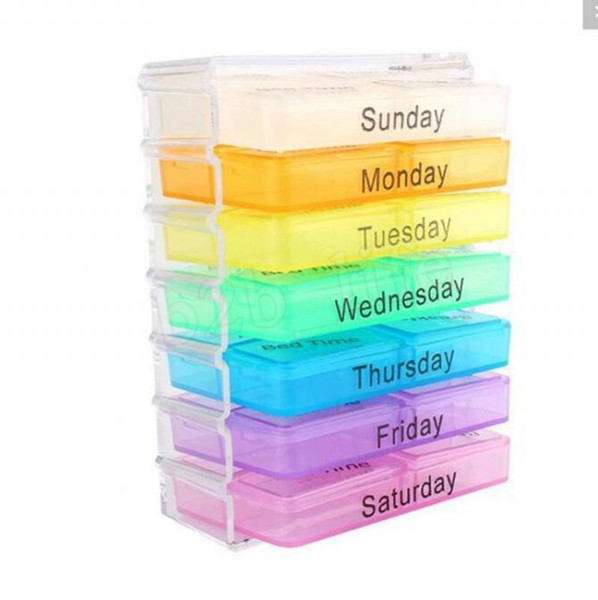 Portable Medicine Weekly Storage Pill 7 Day Tablet Sorter Box Container Case Organizer Health Care MMA1247