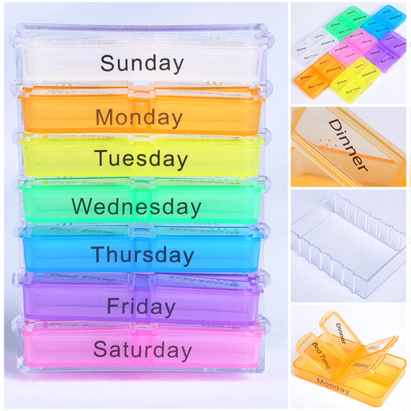 Brand New Portable Medicine Weekly Storage Pill Cases 7 Day Tablet Sorter Box Container Case Organizer Health Care