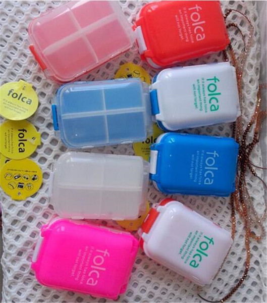 500pcs Folca Pill Case Medicine Storage Box 8 Compartments Medical Container Pill Storage Case Jewelry Case mini plastic case stash D889