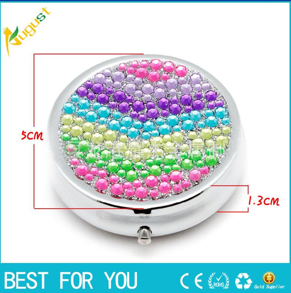 Fashion Style Pill Classic Lady Round Tin Box Metal Storage Box Retro Jewelry Case Candy Box pill case