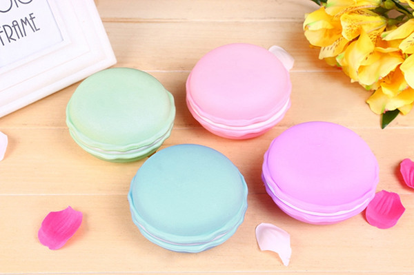 Cute Candy Color Macaron Mini Cosmetic Jewelry Storage Box Jewelry Box Pill Case Birthday Gift Display Macaron jewelry case