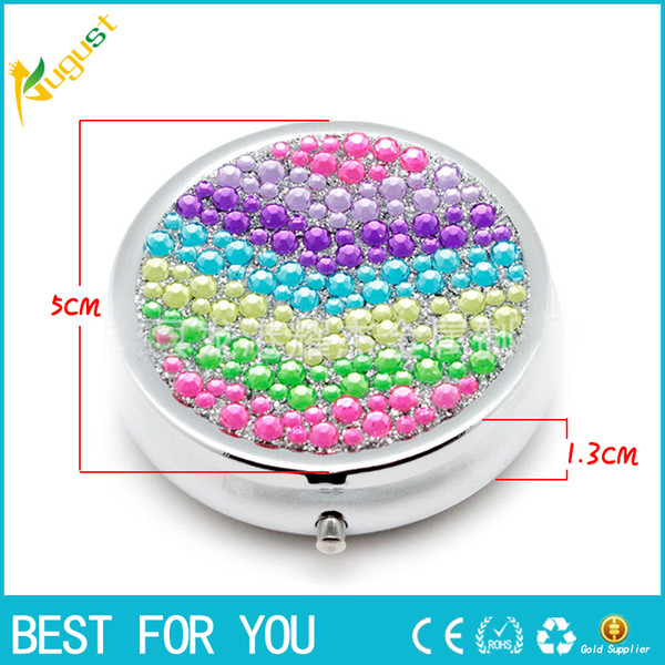 Fashion Style Pill Classic Lady Round Tin Box Metal Storage Box Retro Jewelry Case Candy Box pill case Case new