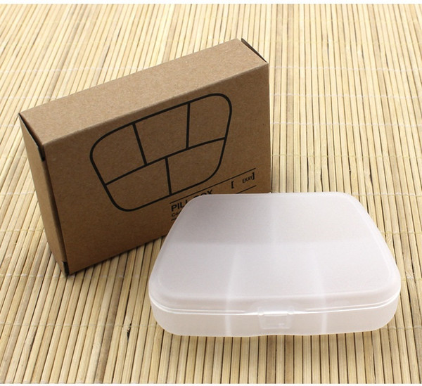 Portable Transparent Tablet Pill Box Plastic Medicine Organizer Container Case Pill Cases Splitters 5 lattices wen5725