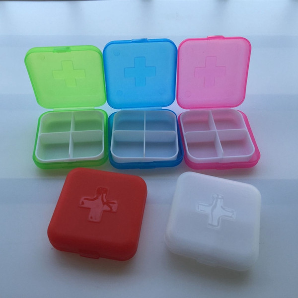 Pill cases 6 Cells Mini Pill Storage Box Plastic Cases for Medicine Jewelry Organizers Medication pill box