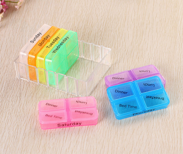 Handy 7 Day Pill Mini Box Tablet Holder Medicine Dispenser Organizers Tablets Case Pill Cases Pill Splitters wa3919