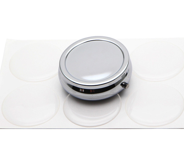 600X 3 Days Blank Compartment Pill Box Container with Epoxy sticker Great for DIY #PY03S FREE SHIP