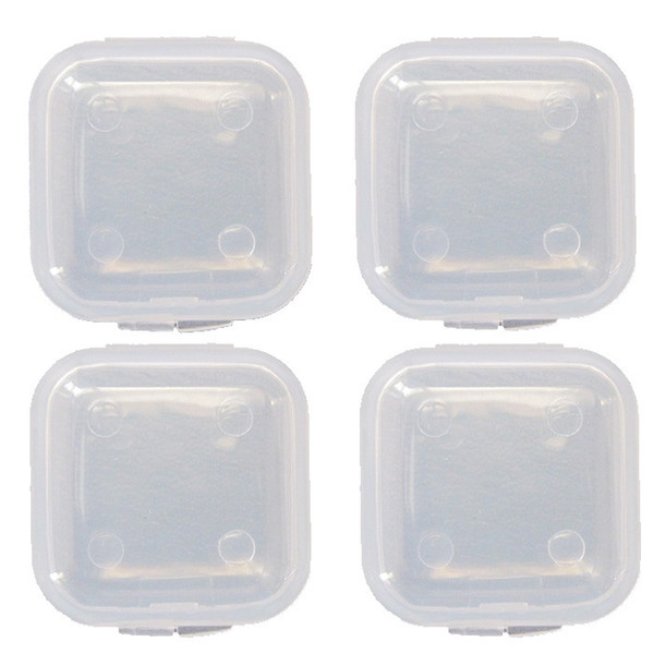 Plastic Portable Clear Transparent Cosmetic Boxes Medicine Pill Box Small Square Tablet Case Sundry Storage Holder wa3918