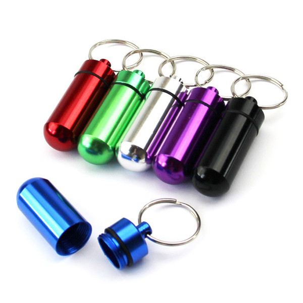 Portable Outdoor High Quality Mini WaterProof Aluminium Alloy Pill Case Tablet Storage Case Emergency Pill Use