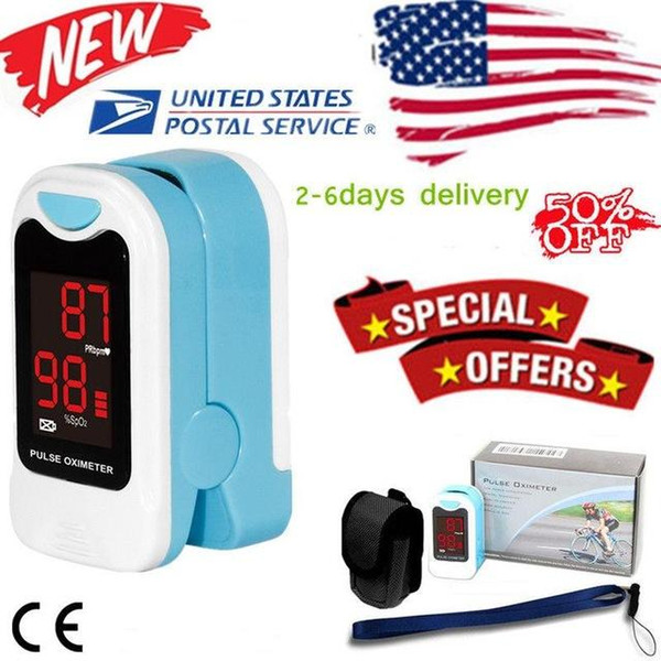 CONTEC Newest CMS50M LED Fingertip Pulse Oximeter Blood Oxygen Monitor SPO2 PR Monitor Care Health, Pouch Lanyard