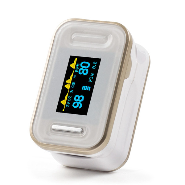 Yonker Portable Fingertip Pulse Oximeter Medical Blood Oxygen Saturation Monitor With Lanyard CE & FDA Certified Products - Gold