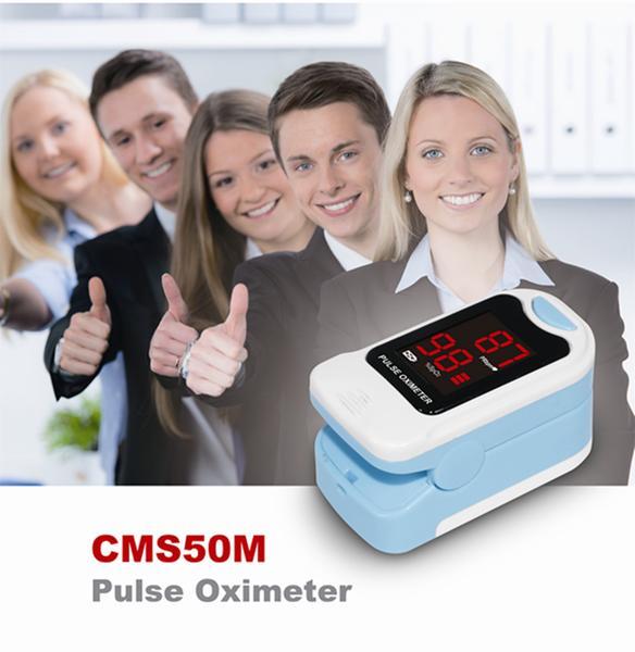 CMS50M Fingertip Pulse Oximeter Blood Oxygen Spo2/PR Monitor with Carry Case LED BLACK POUCH FREE SHIPPING