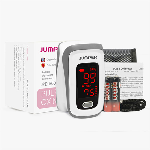 Jumper Finger Pulse Oximeter With Case Fingertip Oximetro de pulso de dedo LED Pulse Oximeters Saturator Pulsioximetro