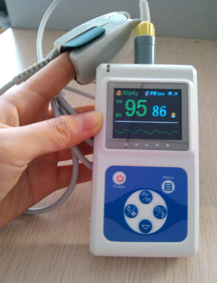 CE CMS60D Hand-Held Pulse Oximeter with Adult probe with USB PC software