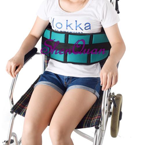 Wheelchair seat belt medical restraints straps patients cares safety harness chair waist lap strap for elderly (green)