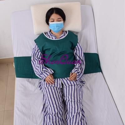 high quality factory outlet green color constraints cloth to keep the mental patients prevent fall of bed