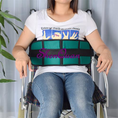 green soft cushion wheelchair seat belts assistant the elderly, disabled, and medical patients transport factory outlet