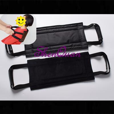 Safety secure transfer, adjustable medical safety straps secure elderly, disabled, immobile to prevent sliding during transfer, transport