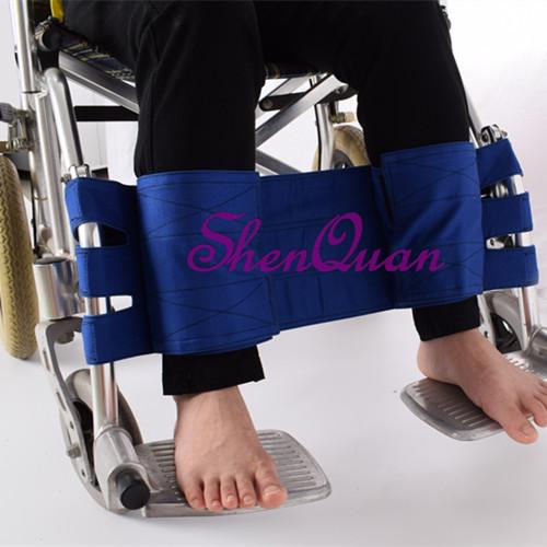 adjustable cotton cloth wheelchair leg strap seat belt for disabled patients prevent the leg from slipping off the wheelchair