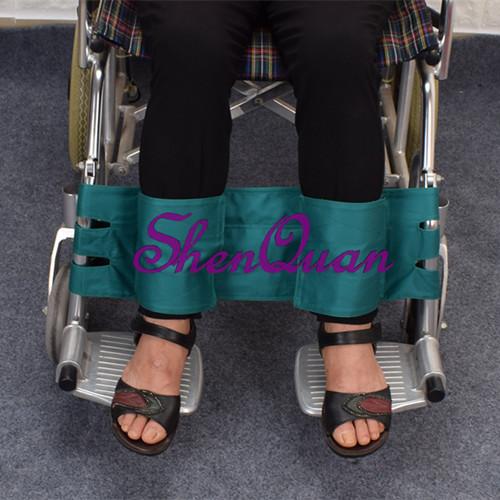 Wheelchair seat belt medical restraints straps- comfortable wheelchair safety harness strap prevent the leg from slipping off the wheelchair