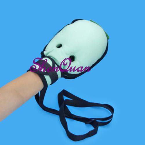 Medical restricted gloves mitts patient hand finger straps brace restraint constraint control gloves prevent self harm