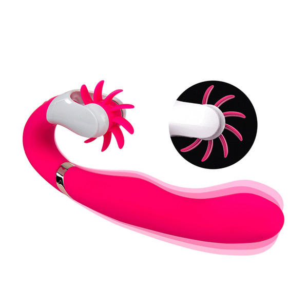 12 Speed Rotation Brushes Licking Toys Clitoris Stimulation G-Spot Vibrator Powerful Dual Motors Dildo Sex Toys for Women