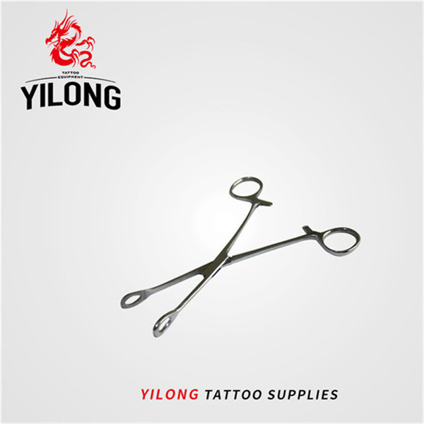 YILONG 1pcs Professional Disposable Body Piercing Plier Body Ear Lip Navel Nose Tongue Piercing Forcep Tool Round Closed Plier Clamp